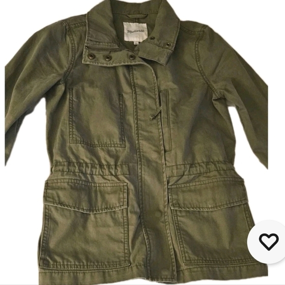 Madewell Outbound Army Green Field Utility Cargo Jacket Women's Size XS - Picture 2 of 10
